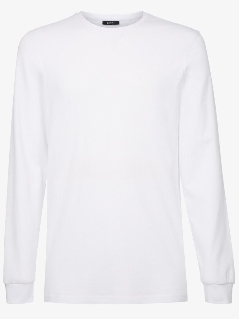 für - Herren, Longsleeve Toronto lang Weiß Girav extra T-Shirt,